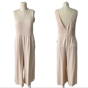 Oak + Fort Cream Wide Leg Jumpsuit